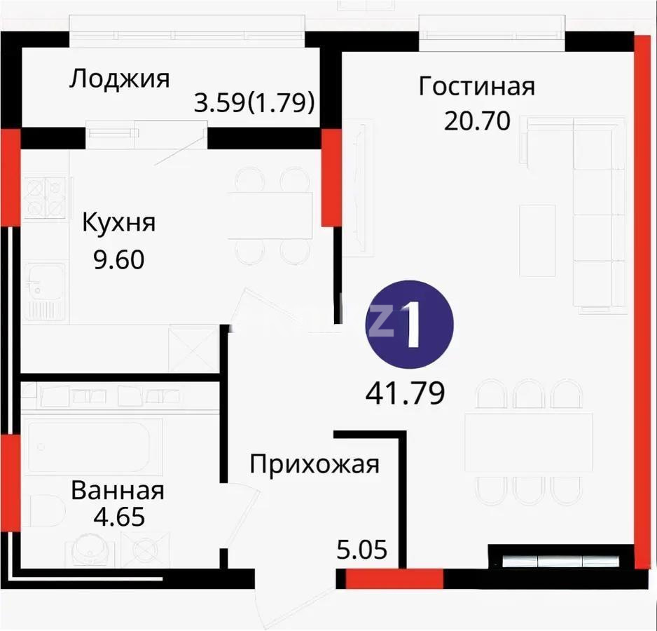 Продажа 1-комнатной квартиры, 421.79 м² - Продажа  однокомнатных квартир в новостройках Астаны фото 1 из 1