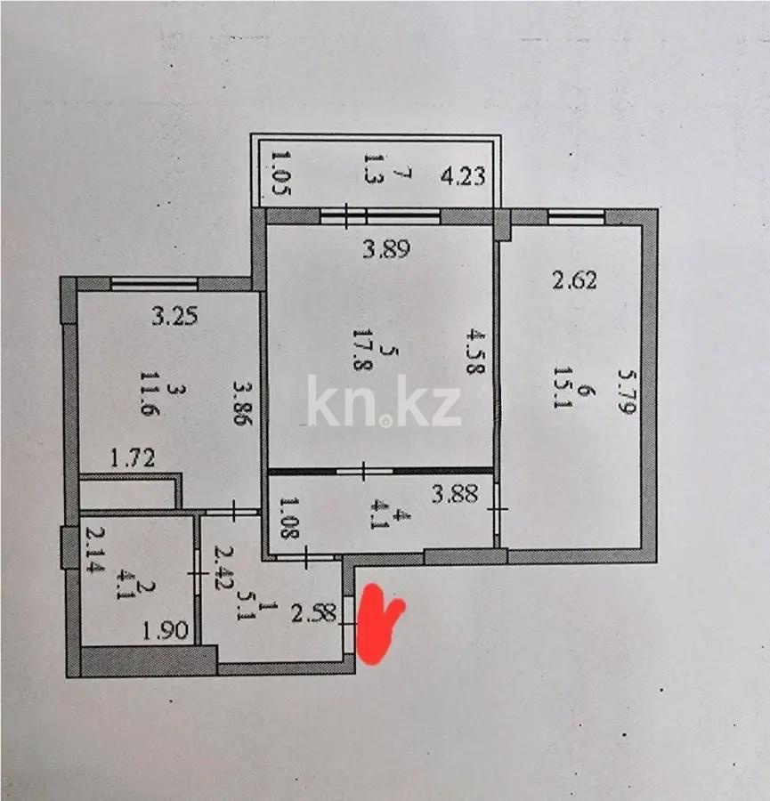 Продажа 2-комнатной квартиры, 60 м², ул. Сембинова, дом  7 - Продажа квартир в новостройках Астаны без посредников фото 1 из 1