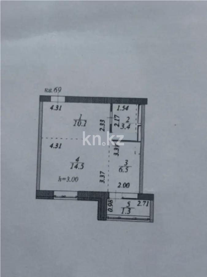 Продажа 1-комнатной квартиры, 35.8 м², ул. Акжан, дом  12 - Продажа  однокомнатных квартир в новостройках Астаны фото 5 из 5