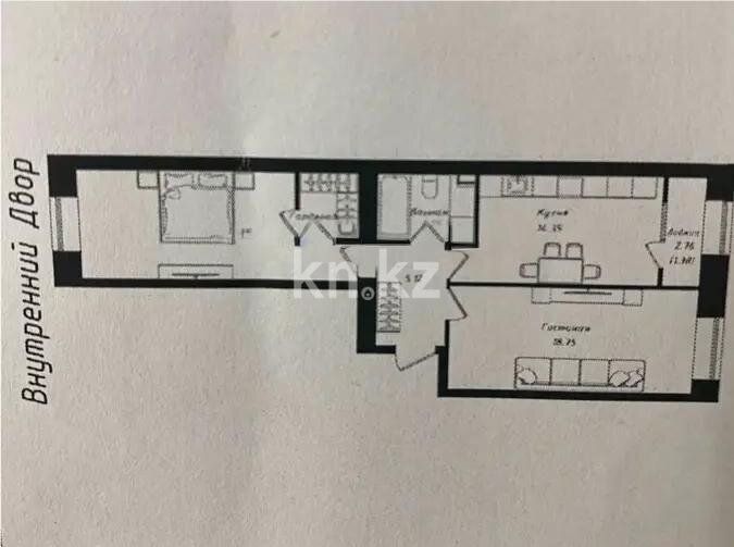 Продажа 2-комнатной квартиры, 65 м² в Астане