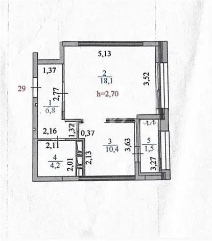 Продажа 1-комнатной квартиры, 41 м² - Продажа однокомнатных квартир в Астане - страница 3 фото 4 из 4