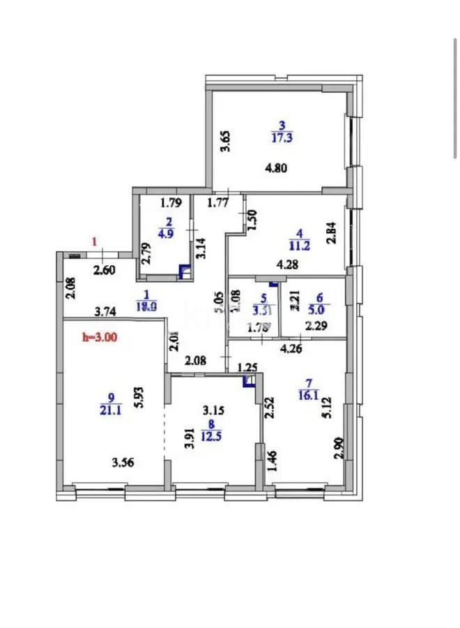 Продажа 4-комнатной квартиры, 115 м² в Астане
