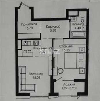 Продажа 2-комнатной квартиры, 56.15 м² - Продажа двухкомнатных квартир от собственников в Астане - страница 5 фото 1 из 1