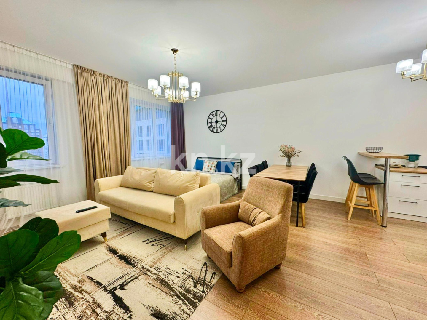 Аренда 2-комнатной квартиры посуточно, 56 м², Гагарина, дом  233 - Аренда  двухкомнатных квартир посуточно в Алматы фото 16 из 24