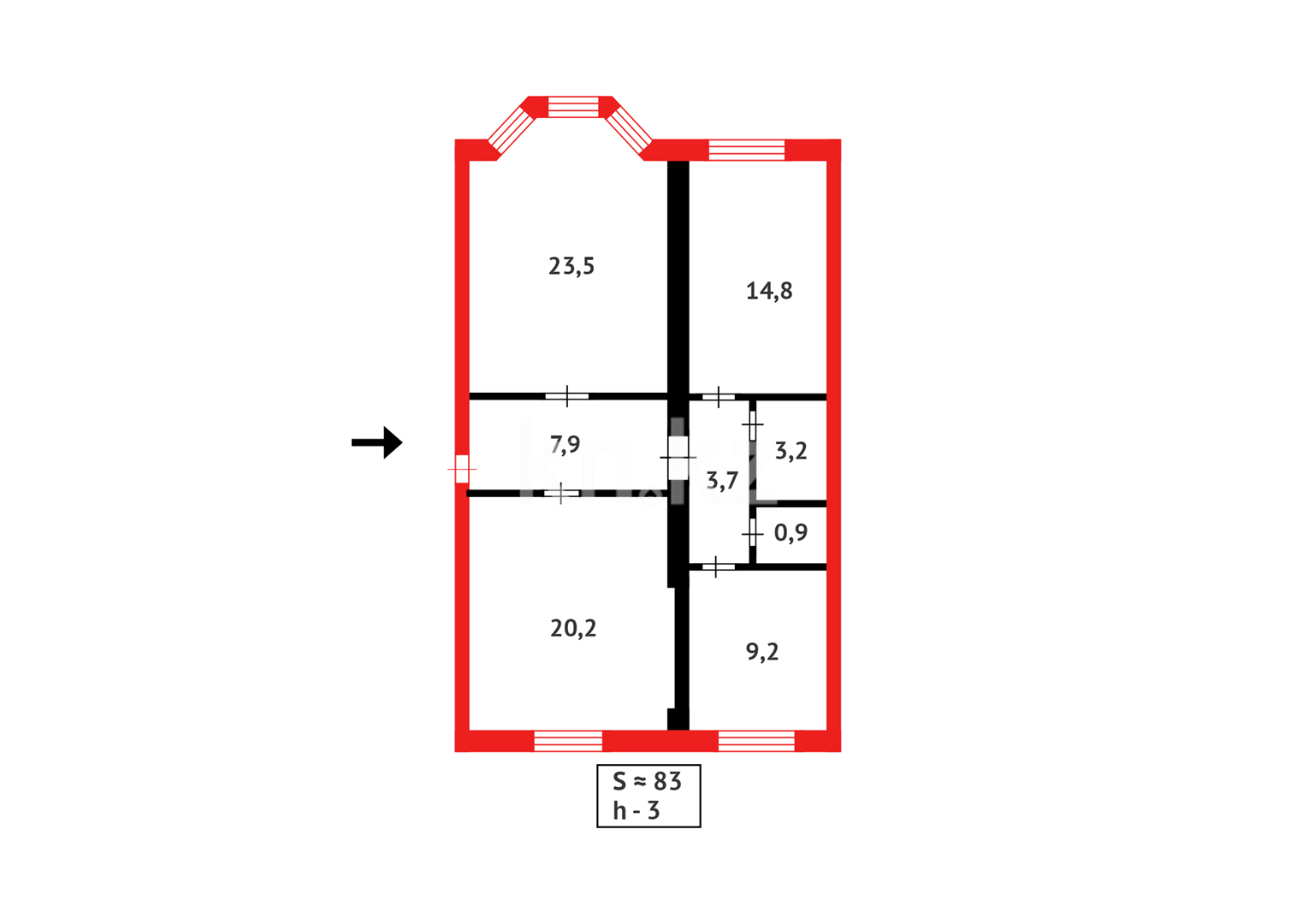 Продажа 3-комнатной квартиры, 83 м² в Караганде - фото 16
