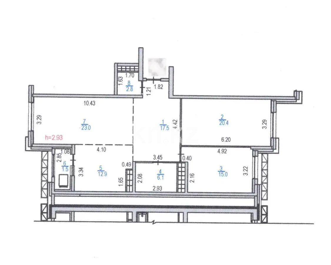 Продажа 3-комнатной квартиры, 99.2 м² - Продажа трехкомнатных квартир в Алматы фото 5 из 5