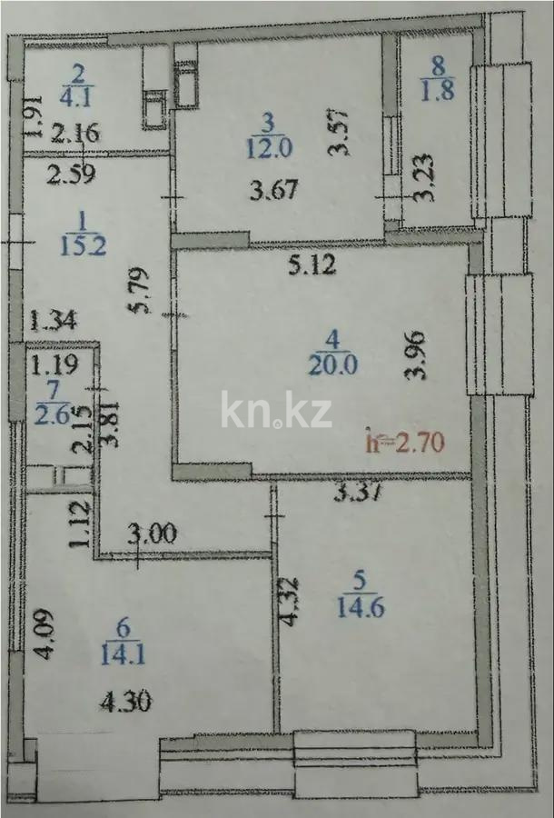 Продажа 3-комнатной квартиры, 86.2 м² в Астане - фото 6