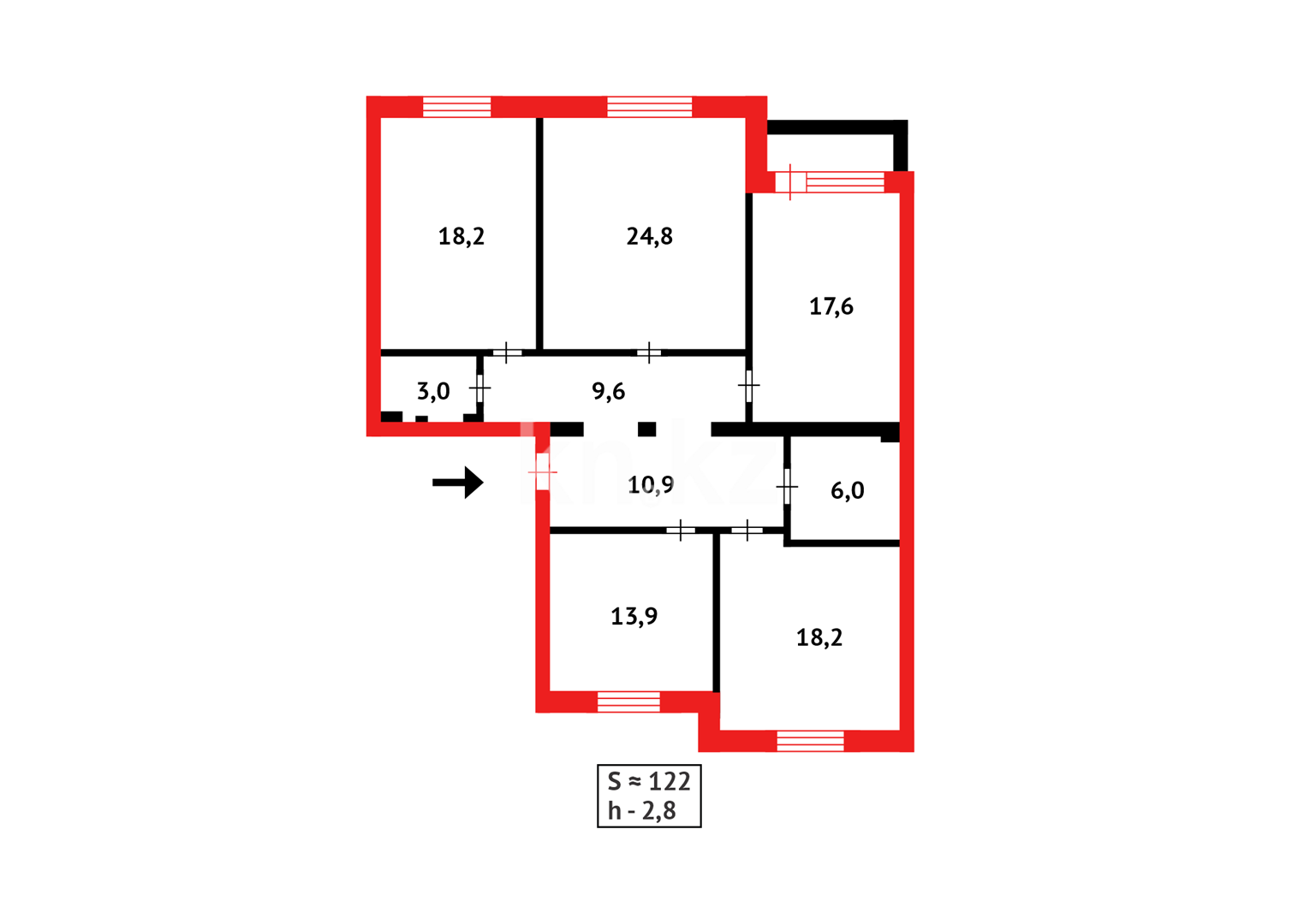 Продажа 4-комнатной квартиры, 127 м² - Продажа квартир в Астане в р-не Алматы - страница 10 фото 22 из 22
