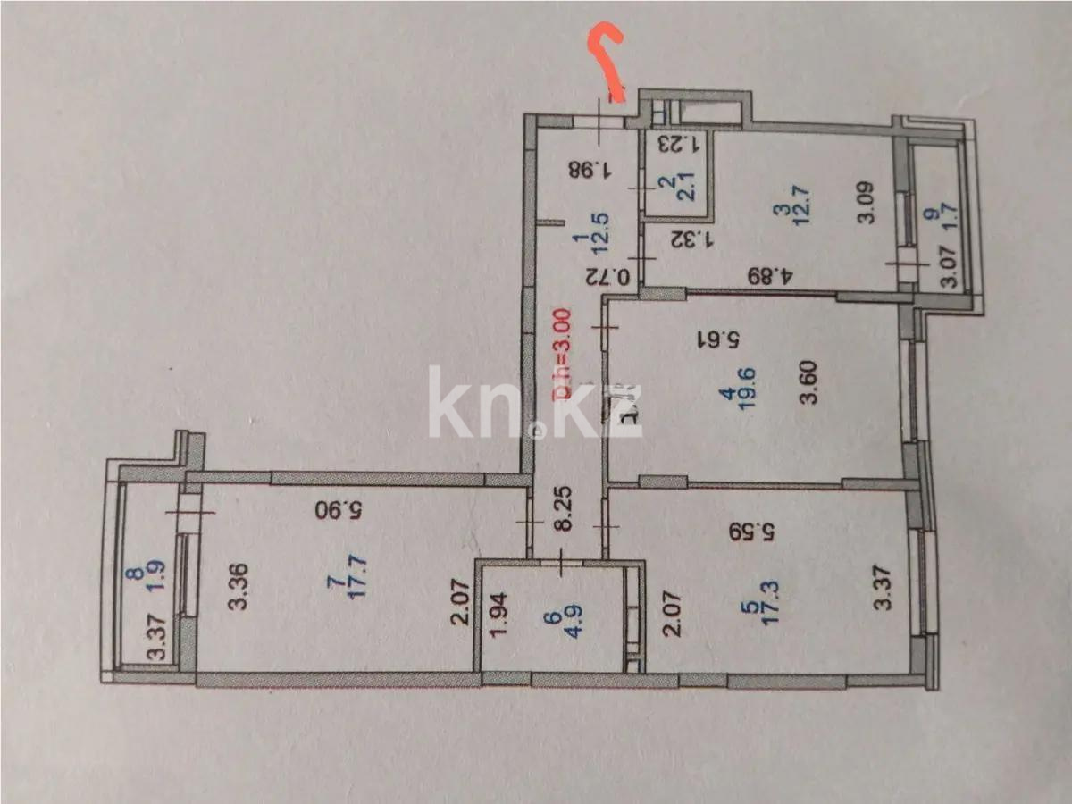 Продажа 3-комнатной квартиры, 92 м², ул. Сатпаева, дом  33 в Астане - фото 2