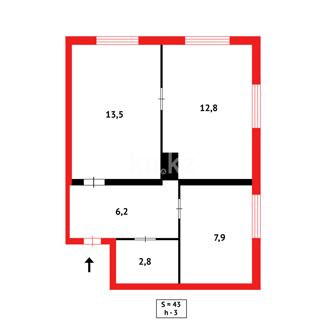 Продажа 2-комнатной квартиры, 43 м² - Продажа квартир в Караганде - страница 2 фото 19 из 19