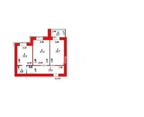Продажа 2-комнатной квартиры, 61.8 м² - Аренда квартир посуточно в Семее фото 1 из 1