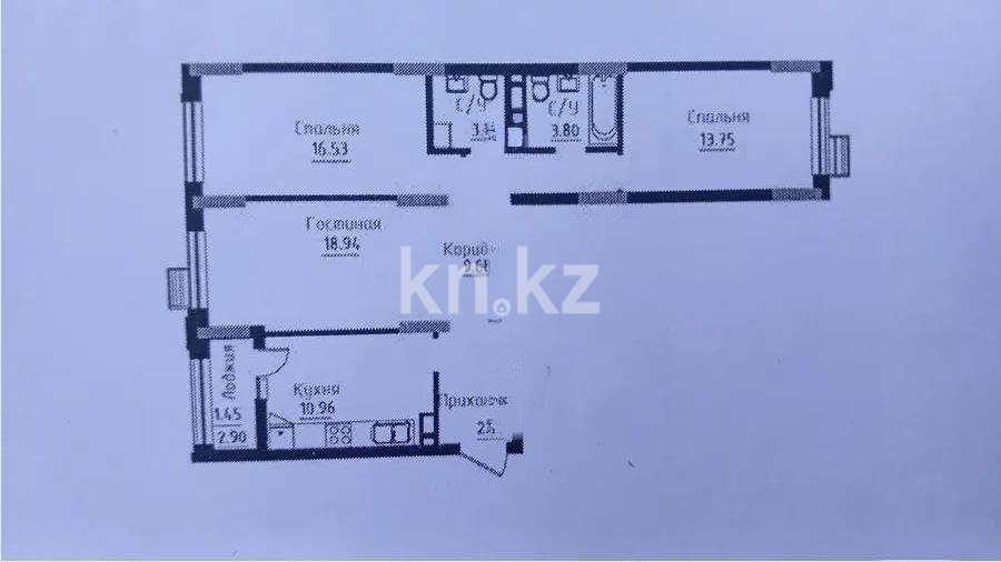 Продажа 3-комнатной квартиры, 82 м² - Продажа трехкомнатных квартир в блочном доме в Казахстане фото 1 из 1