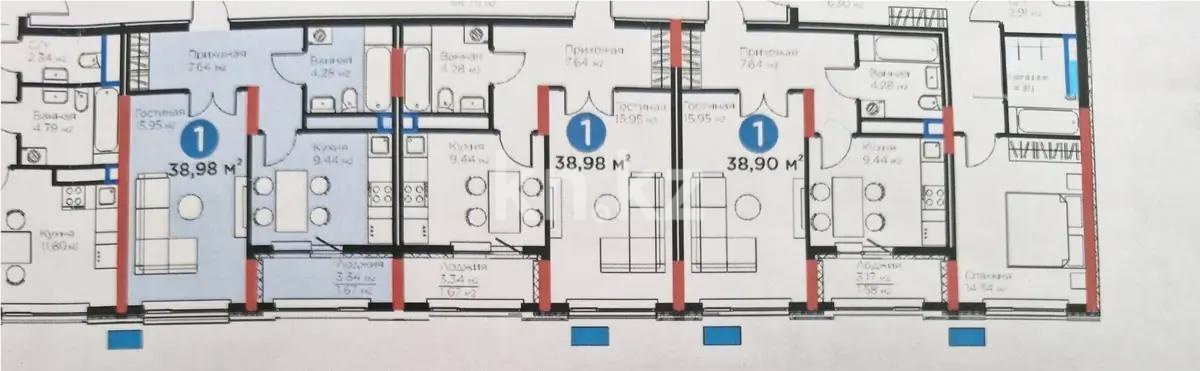 Продажа 1-комнатной квартиры, 38.98 м² - Продажа квартир в Астане без посредников - страница 6 фото 2 из 2