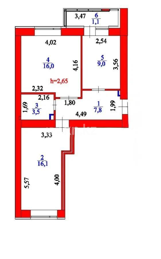Продажа 2-комнатной квартиры, 54 м², ул. Янушкевича, дом  10 в Астане - фото 4