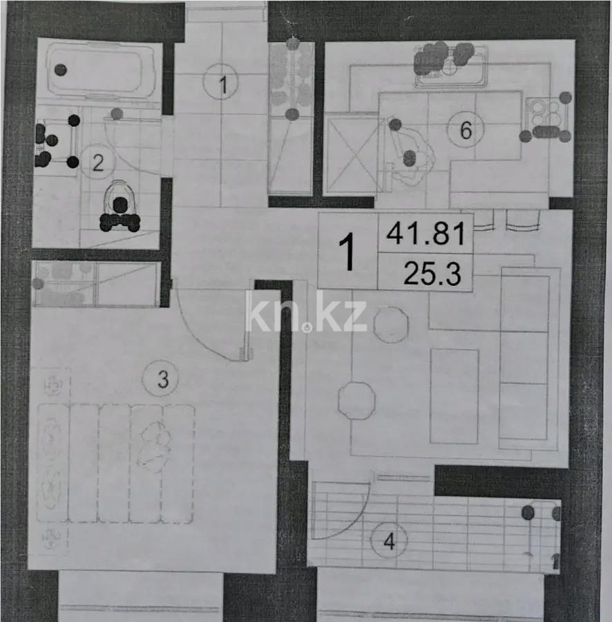 Продажа 1-комнатной квартиры, 41.8 м², ул. Шаймерденова, дом  3 стр в Астане Продажа 1-комнатной квартиры, 41.8 м², ул. Шаймерденова, дом  3 стр в Астане