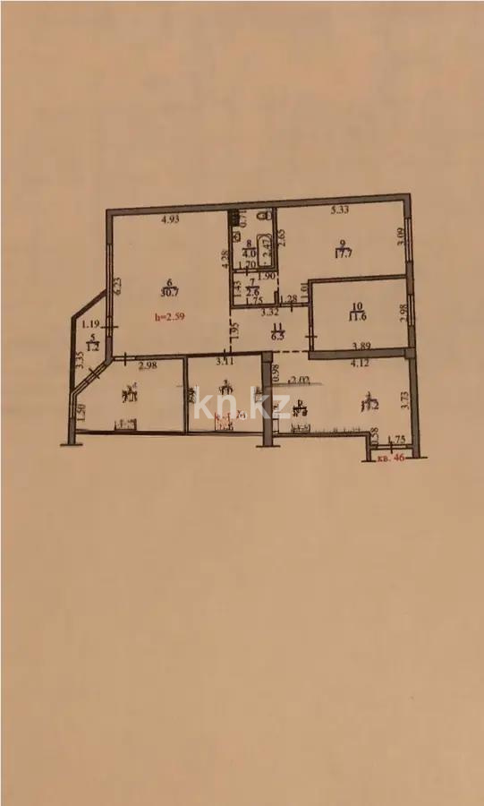 Продажа 4-комнатной квартиры, 120 м², мкр. Думан-2, дом  7 в Алматы - фото 3