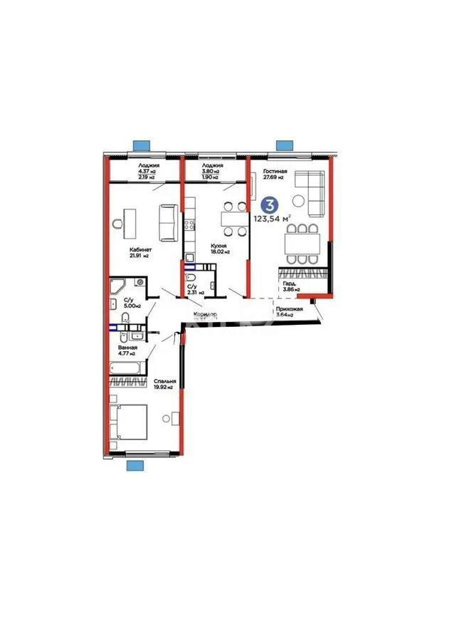 Продажа 3-комнатной квартиры, 120 м² в Алматы