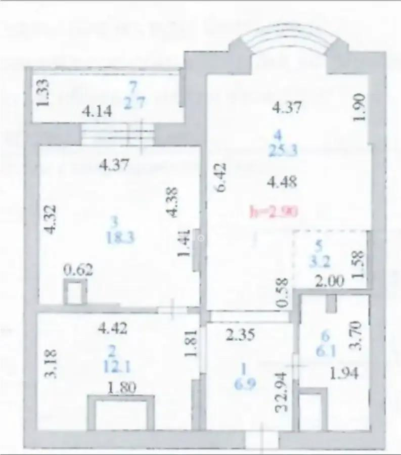 Продажа 2-комнатной квартиры, 74.6 м², ул. Габдуллина, дом  18 - Продажа квартир в Астане фото 1 из 1