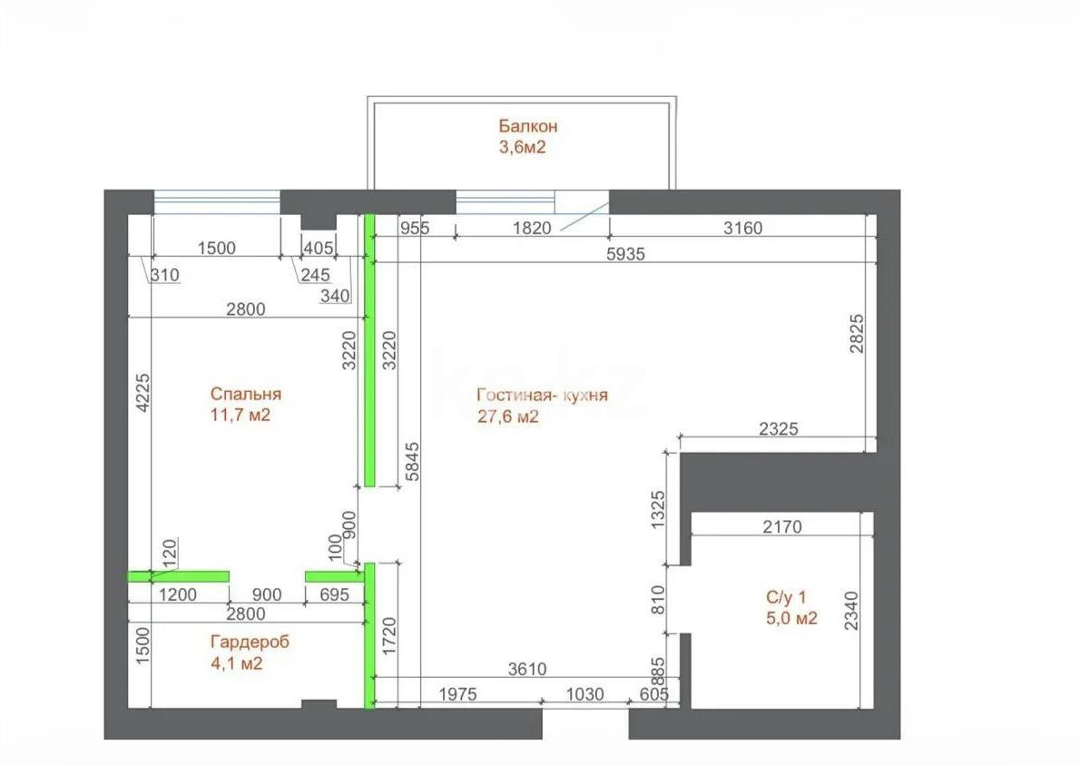 Продажа 2-комнатной квартиры, 49.4 м² - Продажа  двухкомнатных квартир в новостройках Астаны с фото - страница 76 фото 2 из 2