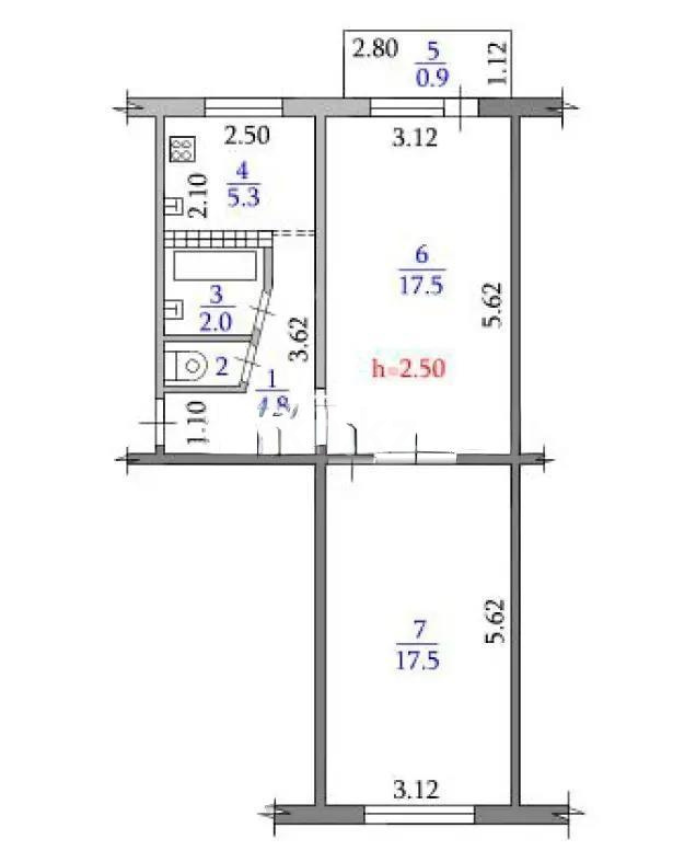 Продажа 2-комнатной квартиры, 49 м², ул. Макатаева, дом  186 - Продажа  двухкомнатных квартир в Алматы фото 6 из 6