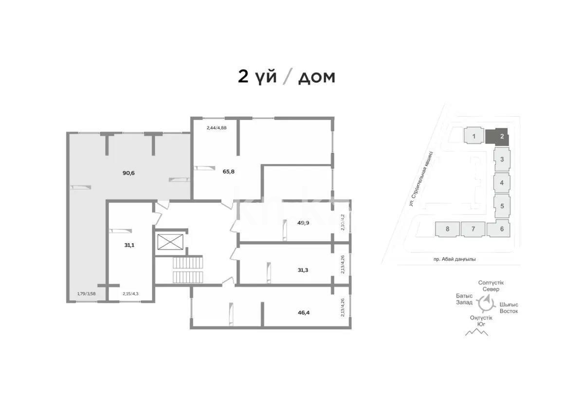 Продажа 3-комнатной квартиры, 90 м², мкр-н Шугыла, дом  340/5а стр - Продажа квартир в Алматы фото 1 из 1
