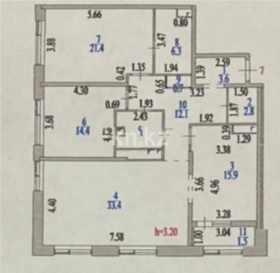 Продажа 3-комнатной квартиры, 118 м², ул. Мухамедханова, дом  1 - Продажа квартир в новостройках Астаны без посредников фото 9 из 9