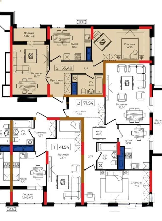 Продажа 2-комнатной квартиры, 55.5 м² - Продажа квартир в новостройках Астаны без посредников - страница 14 фото 7 из 7
