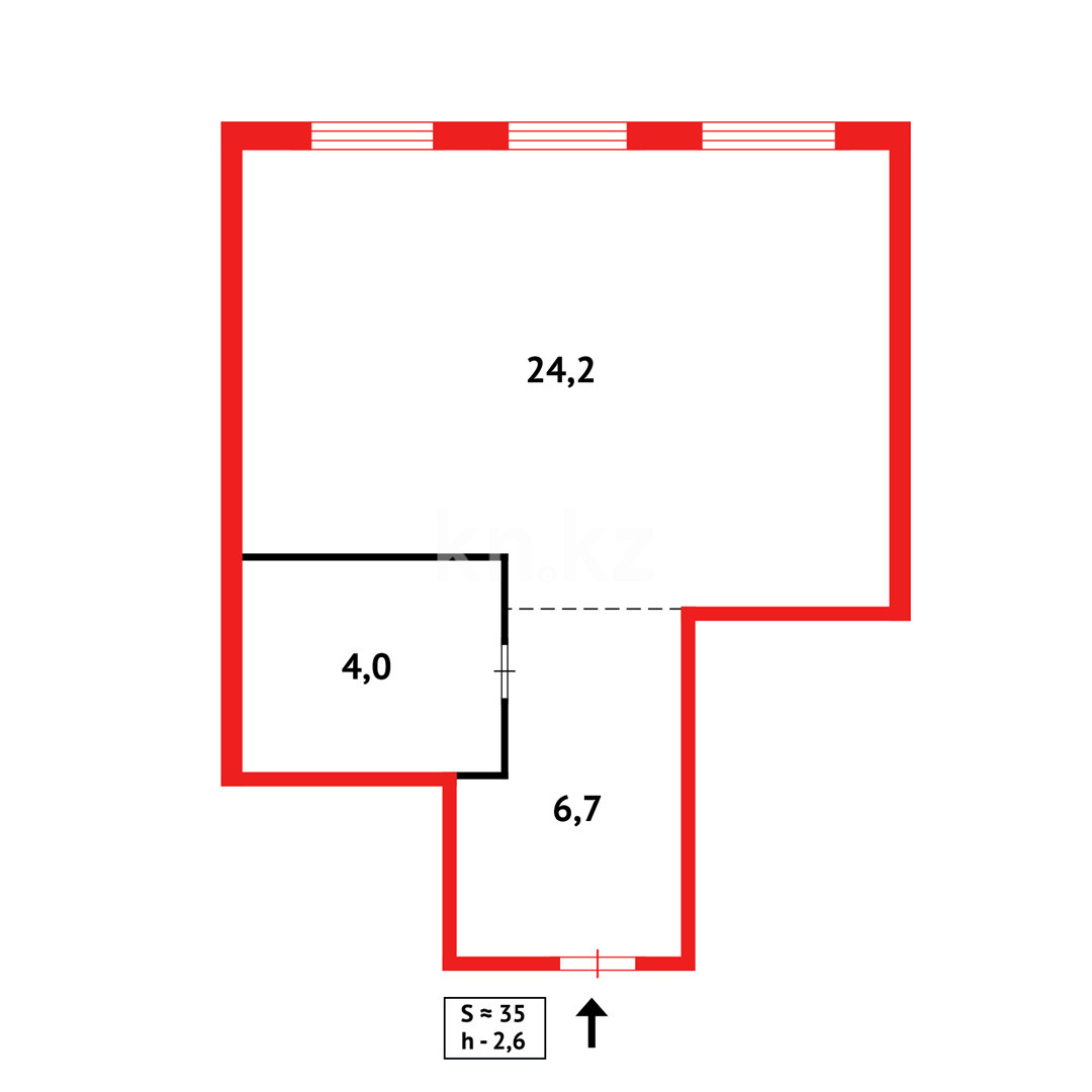 Продажа 1-комнатной квартиры, 35 м², пр. Н. Абдирова - Продажа квартир в Караганде фото 8 из 8