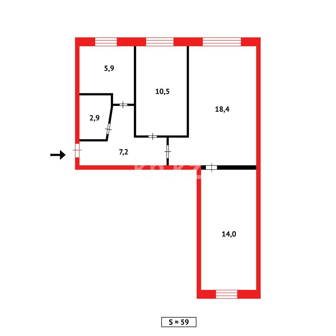 Продажа 3-комнатной квартиры, 59 м² в Темиртау - фото 12