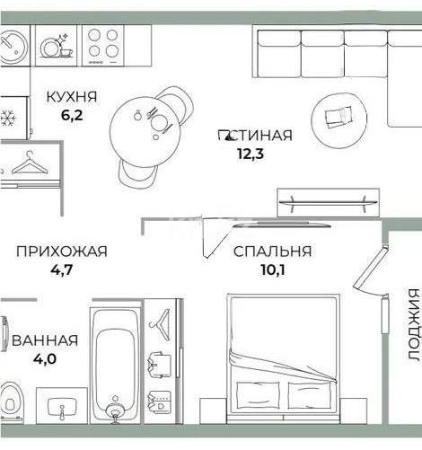 Продажа 2-комнатной квартиры, 39 м², ул. Ботакоз, дом  5 в Алматы