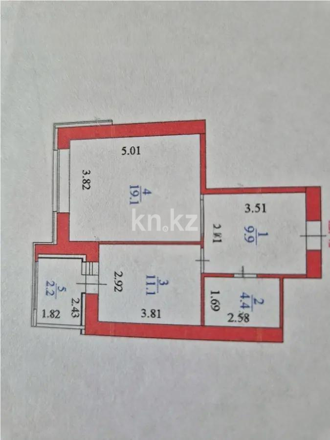 Продажа 1-комнатной квартиры, 46.7 м², ул. Акмешит, дом  5 - Продажа квартир в новостройках Астаны без посредников с фото фото 1 из 1