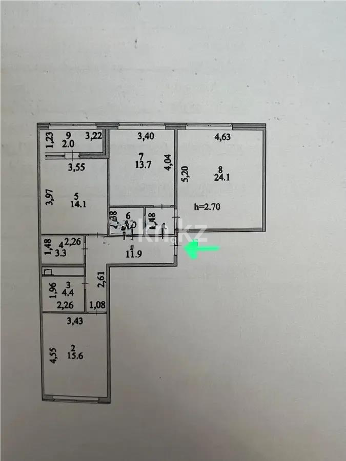 Продажа 3-комнатной квартиры, 93 м² - Продажа трехкомнатных квартир в р-не Сарайшык Астаны фото 10 из 10