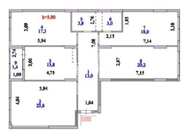 Продажа 4-комнатной квартиры, 114.3 м² в Астане