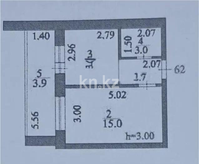 Продажа 1-комнатной квартиры, 32.9 м² в Астане
