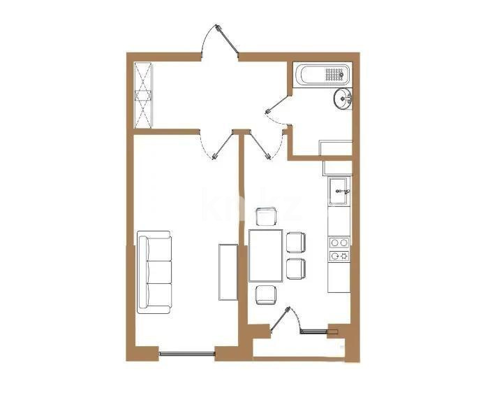Продажа 2-комнатной квартиры, 41.8 м² - Продажа квартир в Турксибском р-не Алматы - страница 3 фото 1 из 1
