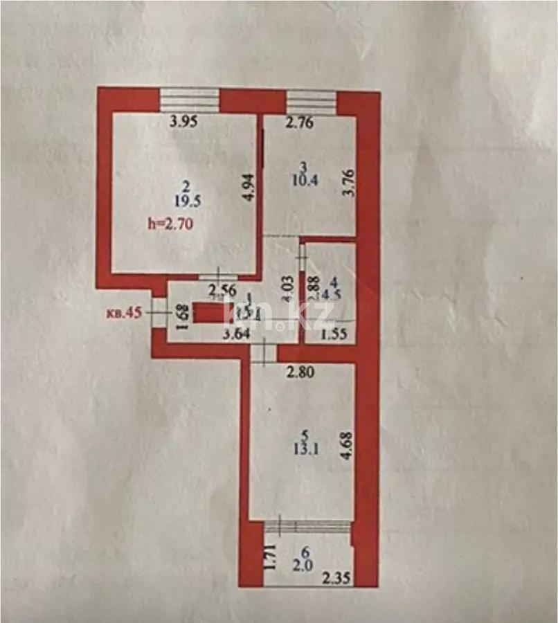 Продажа 2-комнатной квартиры, 58 м², ул. Иле, дом  30/2 - Продажа  двухкомнатных квартир в Астане без посредников с фото фото 1 из 1