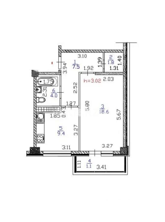 Продажа 1-комнатной квартиры, 42.4 м² в Алматы - фото 5