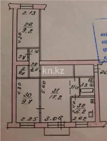 Продажа 3-комнатной квартиры, 58 м² - Продажа квартир в кирпичном доме в Казахстане - страница 2 фото 7 из 7