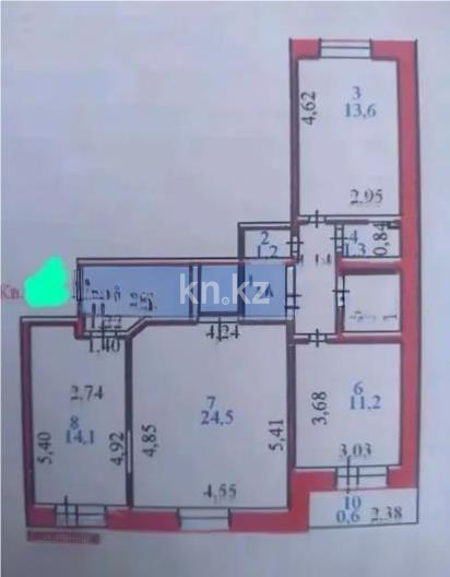 Продажа 3-комнатной квартиры, 82 м² в Астане - фото 8
