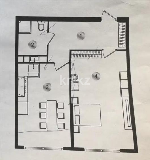 Продажа 1-комнатной квартиры, 55 м², ул. Сыбызгы, дом  100 стр - Продажа  однокомнатных квартир в Алматы с фото фото 1 из 1