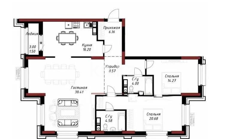 Продажа 3-комнатной квартиры, 115 м² - Продажа квартир в р-не Сарайшык Астаны фото 1 из 1