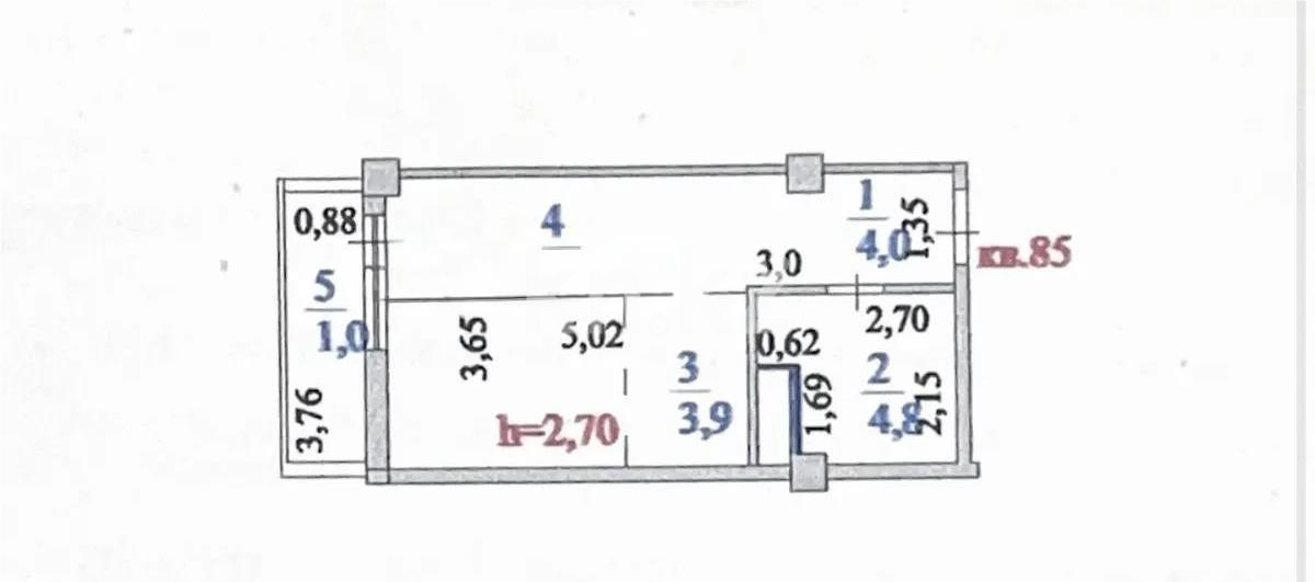 Продажа 1-комнатной квартиры, 28.1 м² - Продажа квартир в Казахстане - страница 34 фото 1 из 1