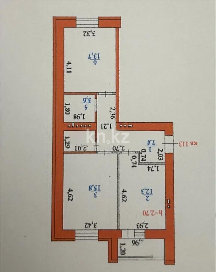 Продажа 2-комнатной квартиры, 59.4 м² в Астане - фото 7