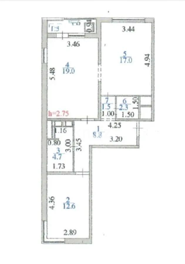 Продажа 2-комнатной квартиры, 68 м², ул. Бектурова, дом  4/6 в Астане