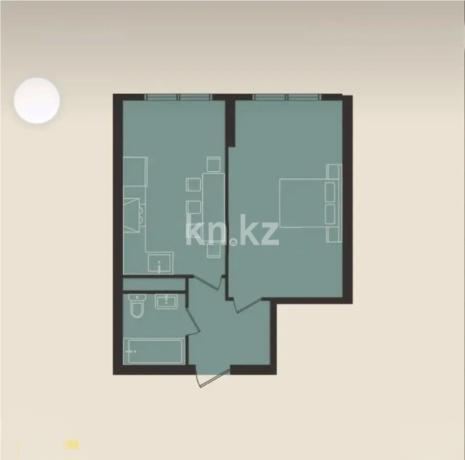 Продажа 2-комнатной квартиры, 48.9 м², ул. Момышулы, дом  100 стр - Продажа квартир в новостройках Алматы без посредников фото 1 из 1