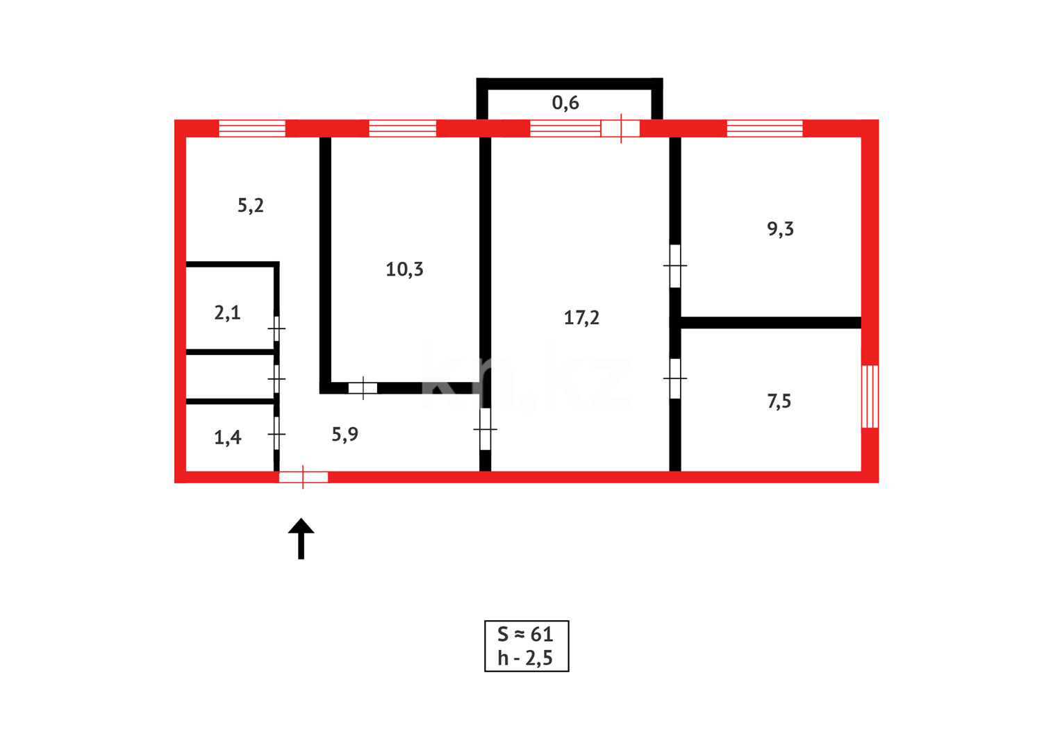 Продажа 4-комнатной квартиры, 60 м², 29А квартал в Абае - фото 10