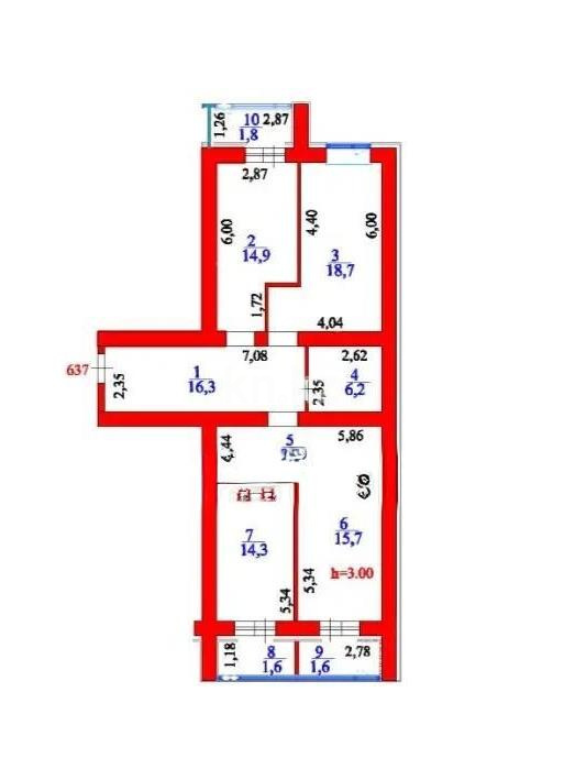 Продажа 3-комнатной квартиры, 99.3 м² - Аренда квартир посуточно в Алматинской области фото 1 из 1