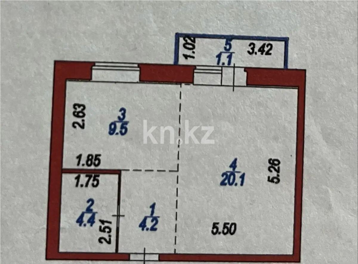 Продажа 1-комнатной квартиры, 39 м² в Астане - фото 4