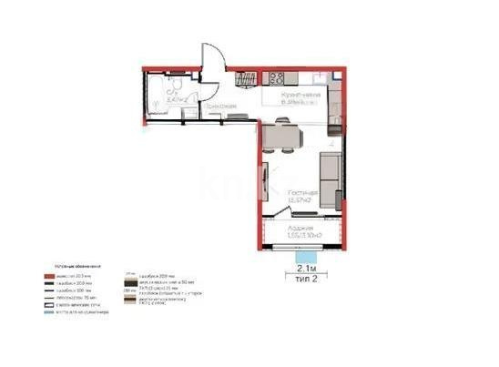 Продажа 1-комнатной квартиры, 29.23 м² - Продажа недвижимости в Алматы - страница 2 фото 1 из 1