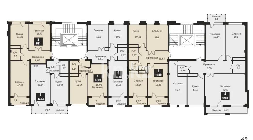 Продажа 2-комнатной квартиры, 59.4 м² - Продажа двухкомнатных квартир от собственников в Астане - страница 26 фото 1 из 1